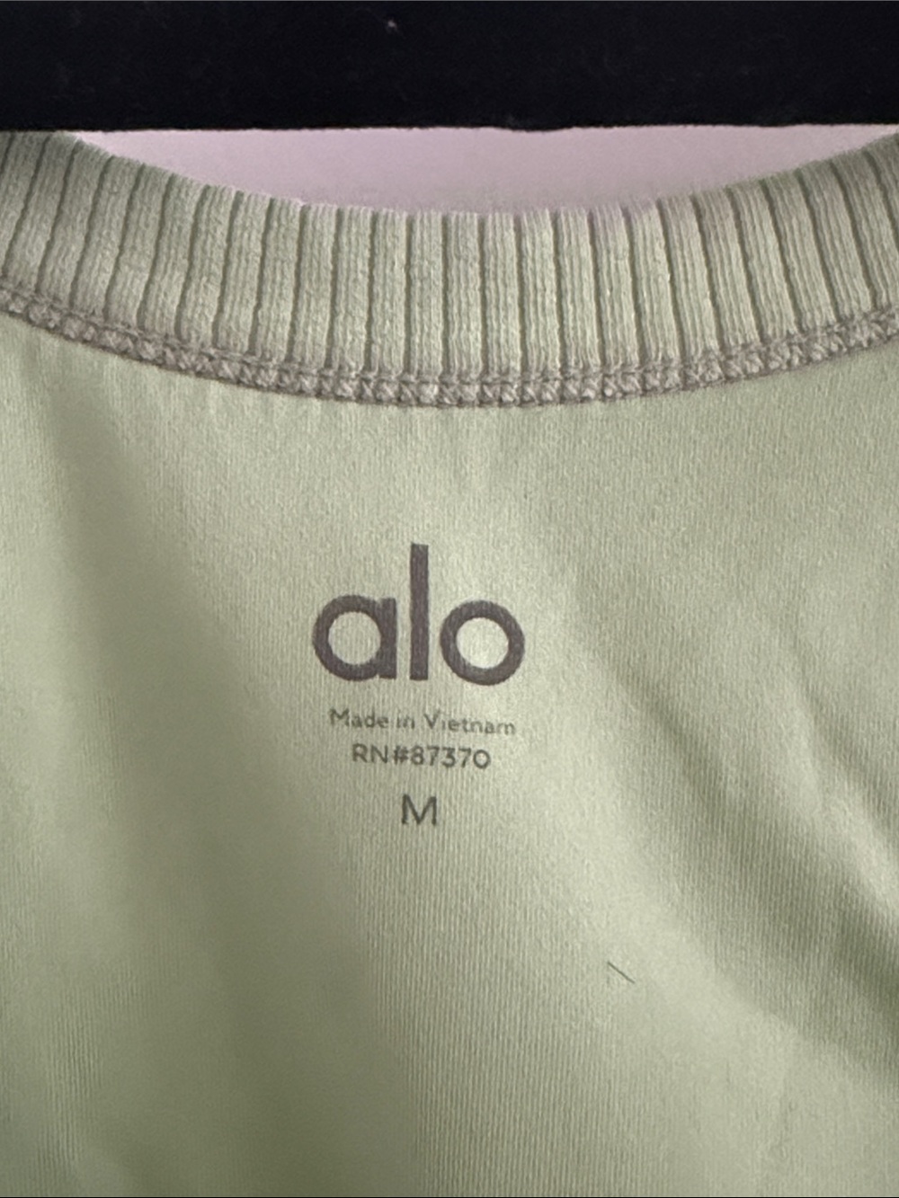 ALO Yoga Ribbed Sports Bra Tank in Light Lime Green - Picture 2 of 3